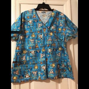 Animal scrub top xl